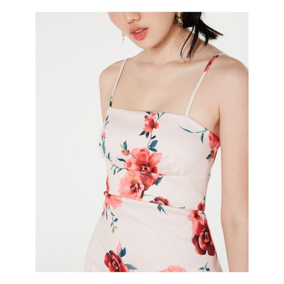 MY MICHELLE Womens Cut Out Spaghetti Strap Square Neck Mini Party Body Con Dress - Picture 3 of 4